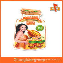 China OEM factory aseptic laminated custom plastic shaped bag with printing